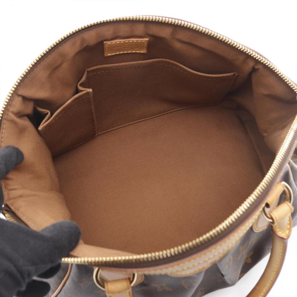 Louis Vuitton Tivoli Handbag Leather Brown Monogram Canvas